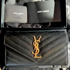 Yves Saint Laurent Monogram Wallet -Large